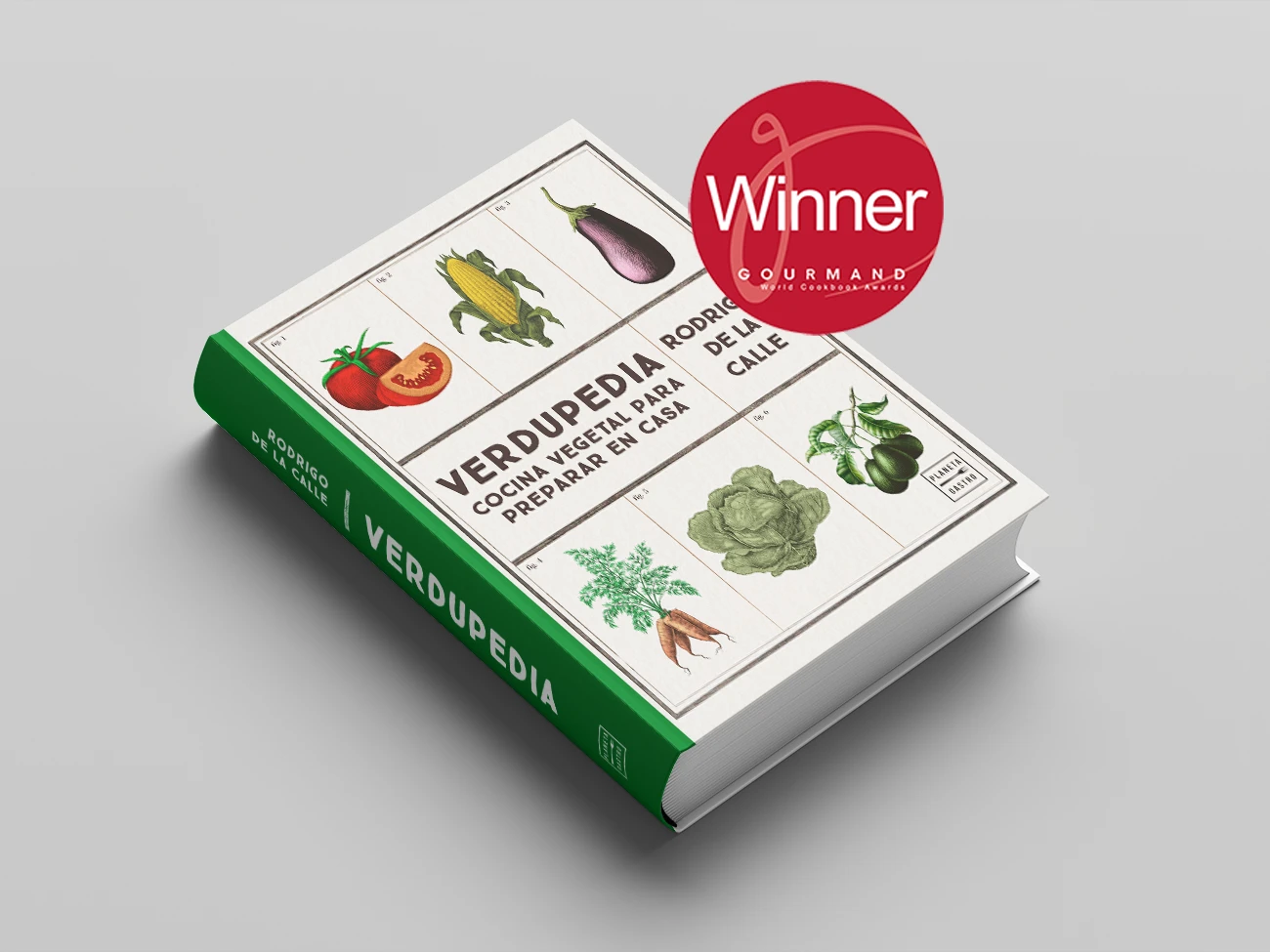 Diseño gráfico editorial del libro de cocina de verduras Verdupedia