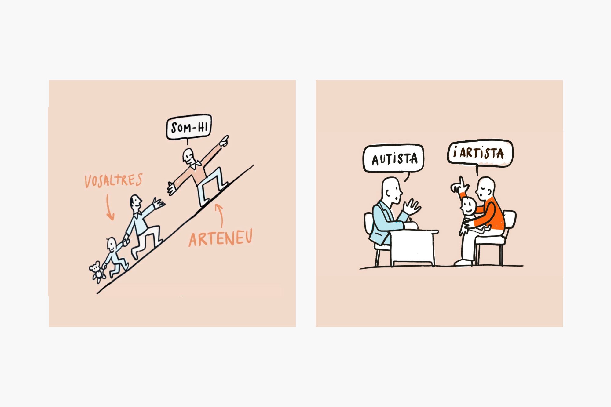 Diseño de redes sociales Instagram para ARTeneu Sabadell, ilustracion